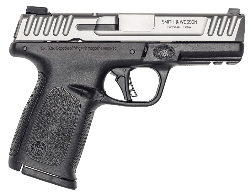 SMITH AND WESSON  SD40 2.0 WHITE DOT SIGHTS NO THUMB SAFETY 2-TONE .40  4IN 14RND - Taurus Savings